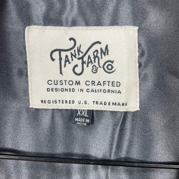 Tank Farm & Co. Zip Up Shirt Men's XXL Gray Long Sleeve NWT Chest Pockets Thick - Picture 8 of 14